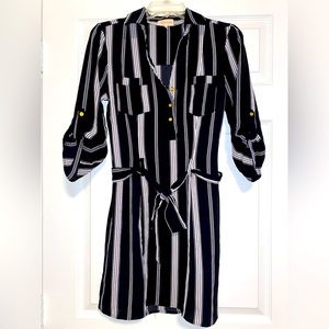 Urban Girl Black White Stripe Dress